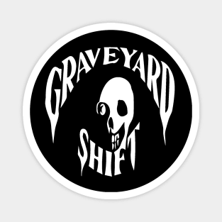Graveyard Shift Skull Logo Magnet